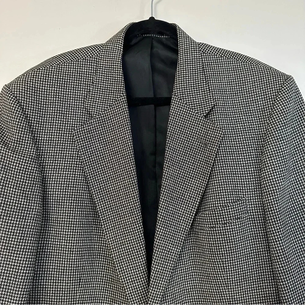 Fenzia S&K Men's Grey Silk/Wool Blend Sports Blazer Jacket Size 44L GUC - Picture 3 of 12